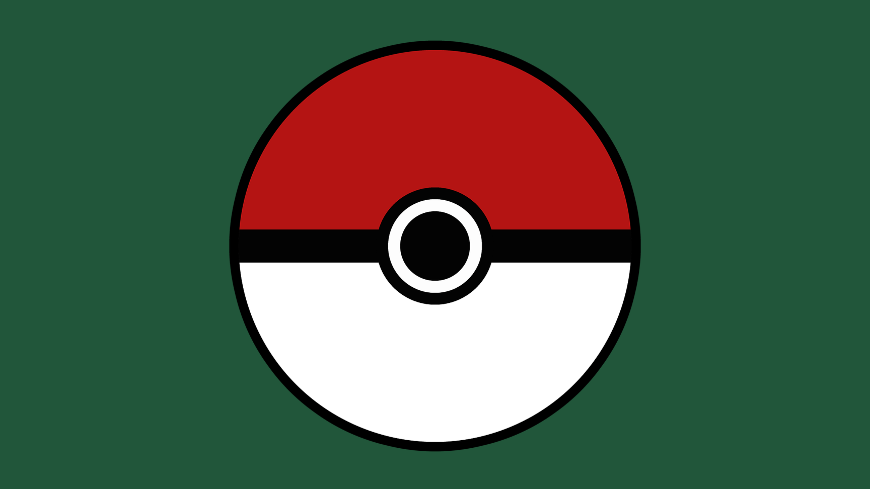 Pokeball on a Green Background